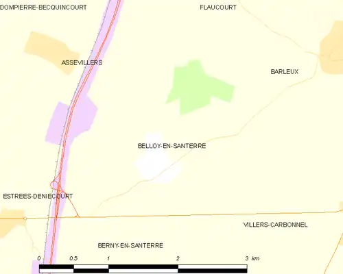 Detailkaart van de gemeente