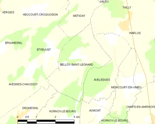 Detailkaart van de gemeente