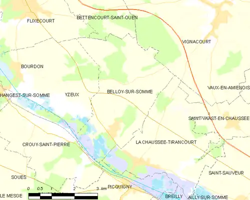 Detailkaart van de gemeente