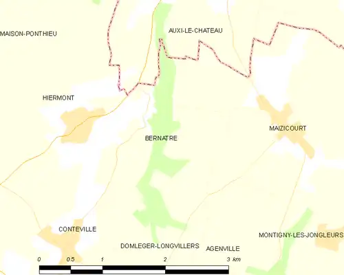 Detailkaart van de gemeente