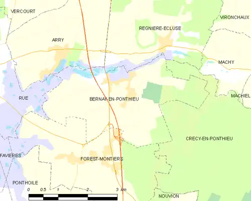 Detailkaart van de gemeente