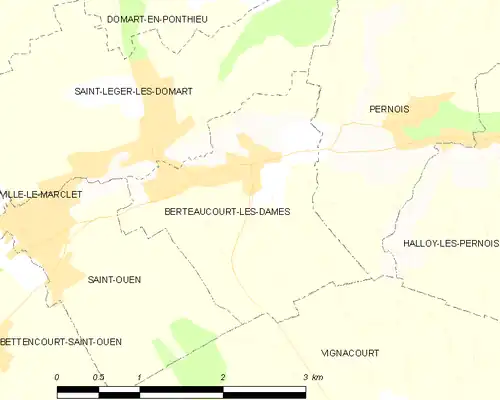 Detailkaart van de gemeente