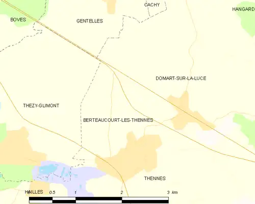 Detailkaart van de gemeente