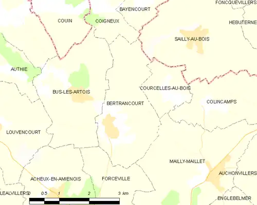 Detailkaart van de gemeente