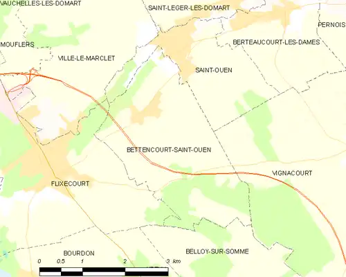 Detailkaart van de gemeente