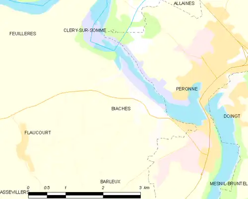 Detailkaart van de gemeente