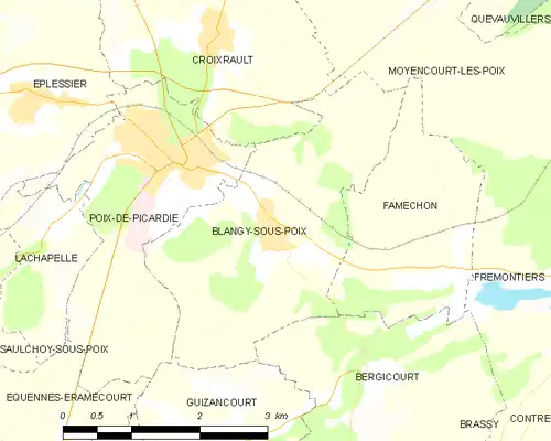Detailkaart van de gemeente
