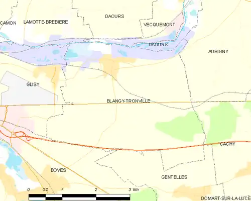 Detailkaart van de gemeente