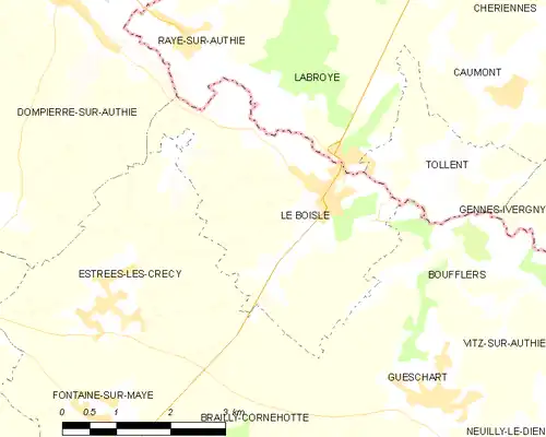 Detailkaart van de gemeente