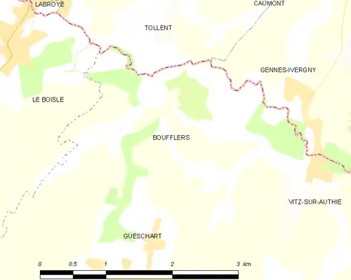 Detailkaart van de gemeente