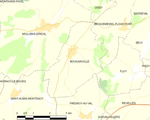 Detailkaart van de gemeente