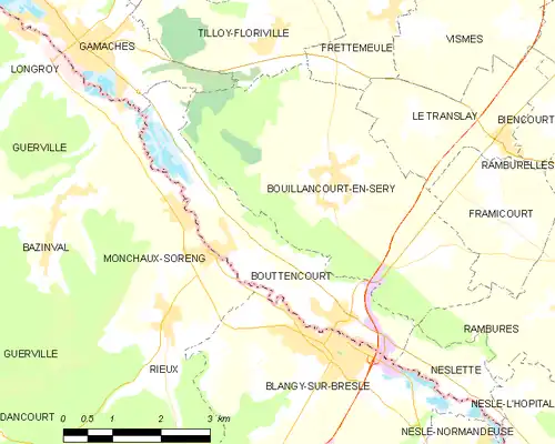Detailkaart van de gemeente