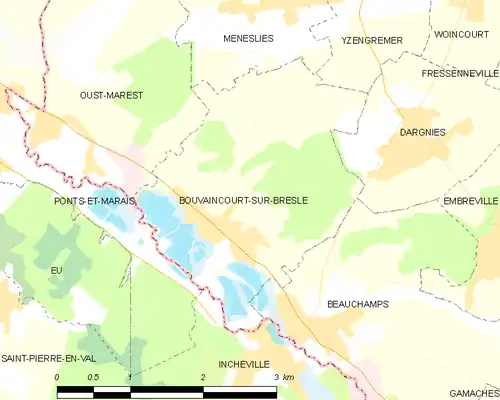 Detailkaart van de gemeente