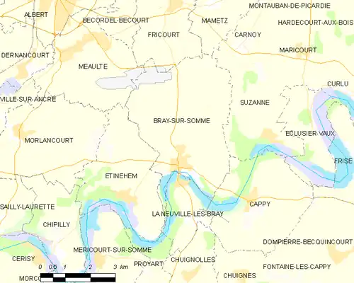 Detailkaart van de gemeente