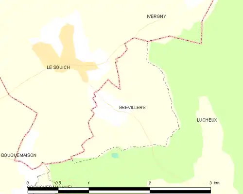 Detailkaart van de gemeente