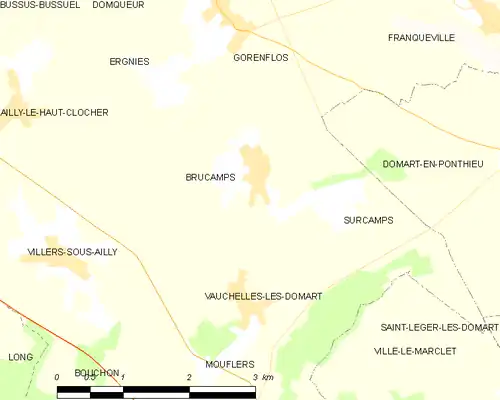 Detailkaart van de gemeente