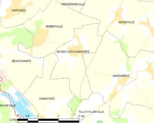 Detailkaart van de gemeente