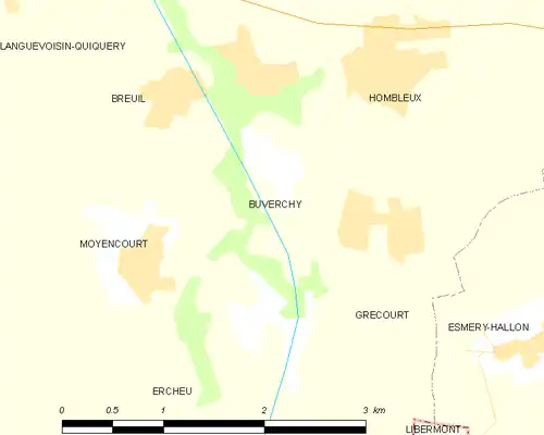 Detailkaart van de gemeente