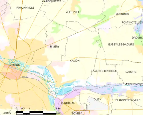 Detailkaart van de gemeente