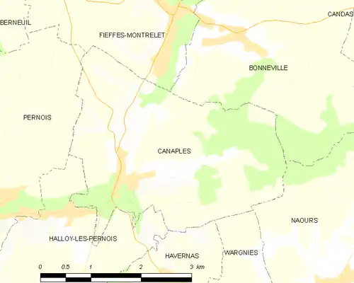 Detailkaart van de gemeente