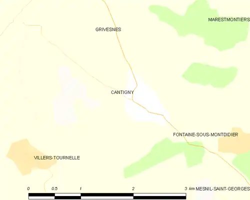 Detailkaart van de gemeente