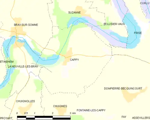 Detailkaart van de gemeente