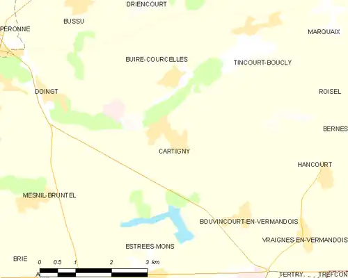 Detailkaart van de gemeente