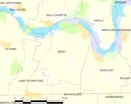 Detailkaart van de gemeente