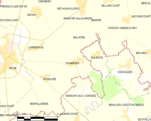 Detailkaart van de gemeente