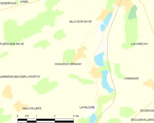 Detailkaart van de gemeente