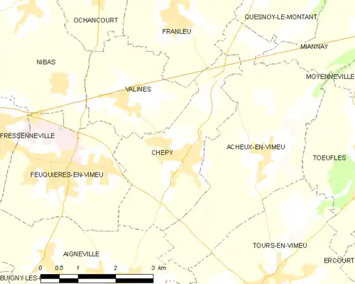 Detailkaart van de gemeente