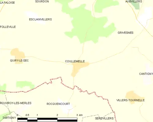 Detailkaart van de gemeente