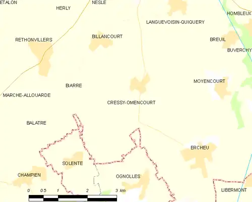 Detailkaart van de gemeente