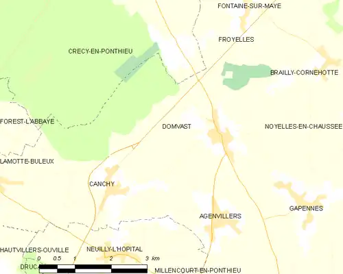 Detailkaart van de gemeente