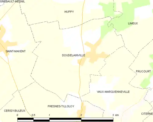 Detailkaart van de gemeente