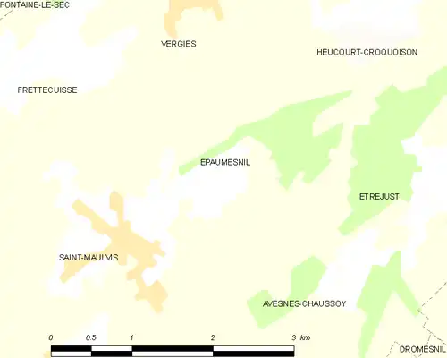 Detailkaart van de gemeente