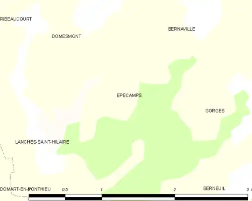 Detailkaart van de gemeente