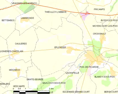 Detailkaart van de gemeente