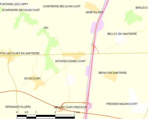 Detailkaart van de gemeente