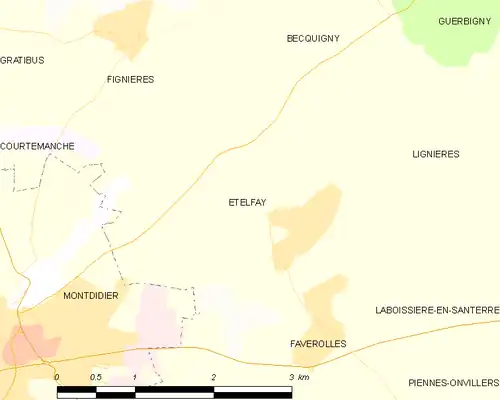 Detailkaart van de gemeente