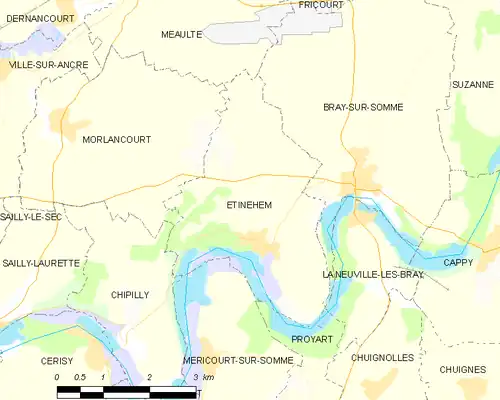 Detailkaart van de gemeente