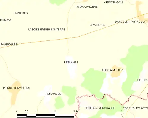 Detailkaart van de gemeente