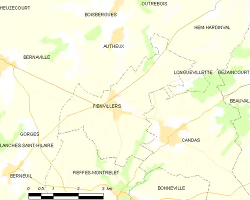 Detailkaart van de gemeente