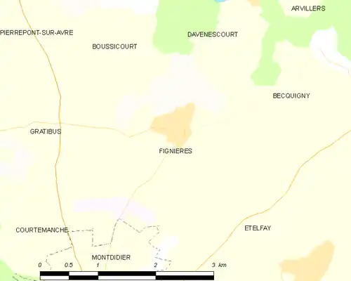 Detailkaart van de gemeente