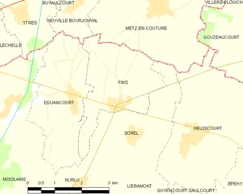 Detailkaart van de gemeente