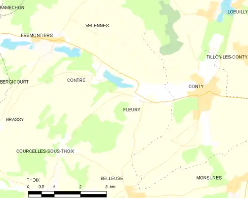 Detailkaart van de gemeente