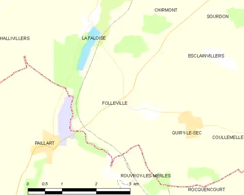 Detailkaart van de gemeente