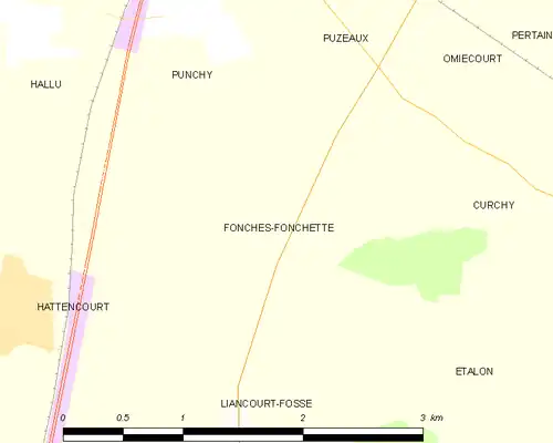 Detailkaart van de gemeente