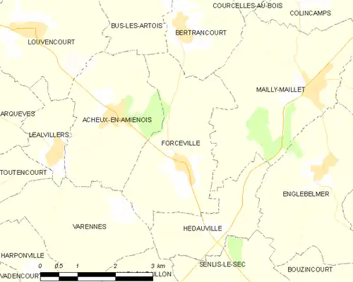 Detailkaart van de gemeente