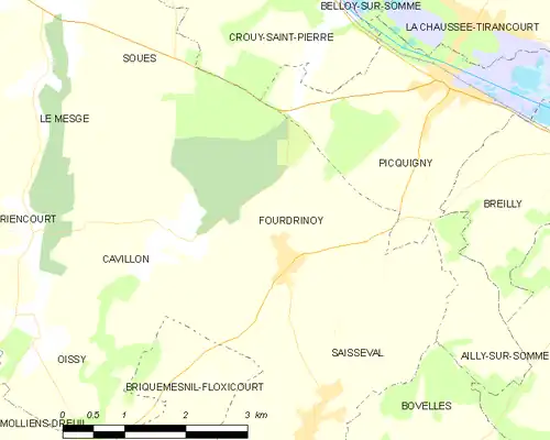 Detailkaart van de gemeente